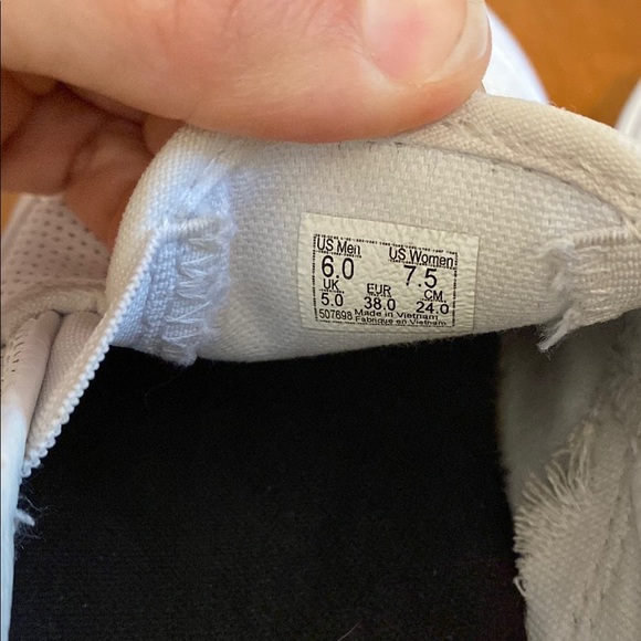 Vans Unisex Leather Like White Perforated Slip On Shoes Sneakers Skater - Picture 11 of 13